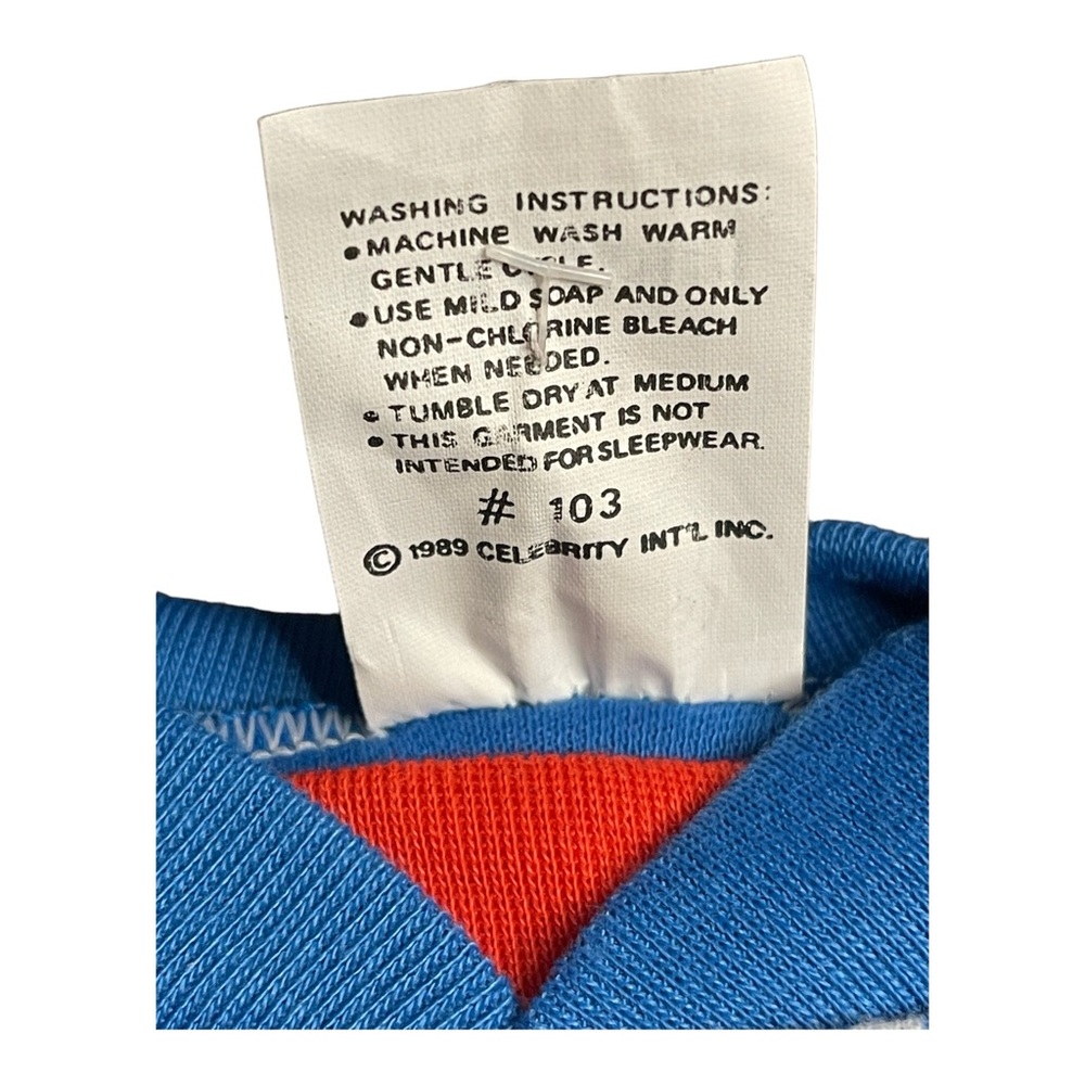 Vintage 1989 Baby Shirt 18M Lovespun Bear Red White Blue NWT Mervyn’s - Picture 4 of 5